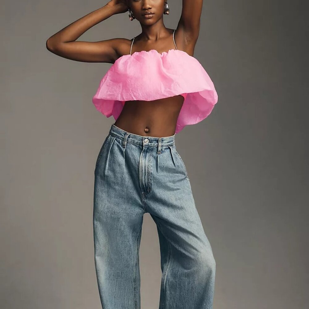 Anthropologie Maeve Diamond-Strap Crop Top - Picture 2 of 10